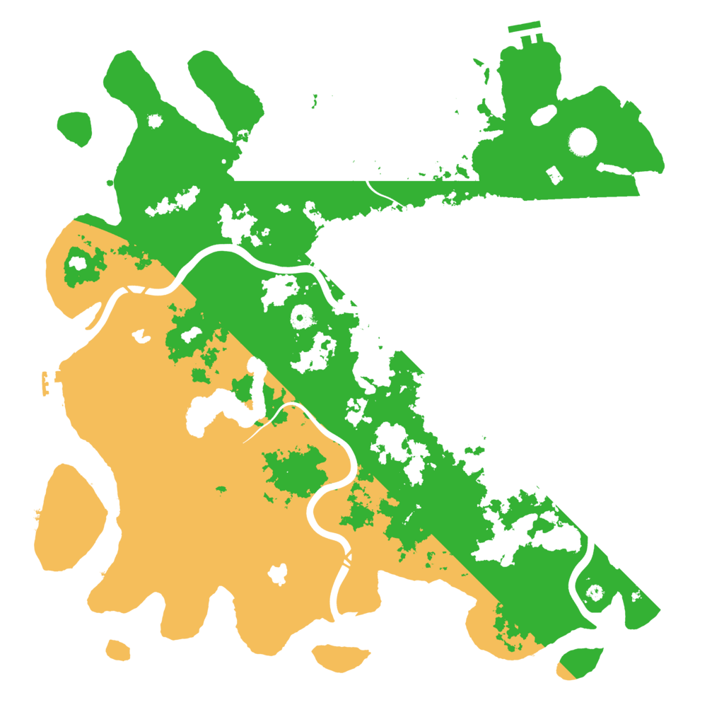 Biome Rust Map: Procedural Map, Size: 4500, Seed: 38564