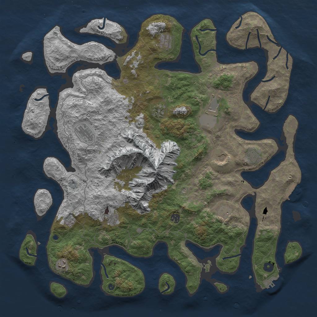 Rust Map: Procedural Map, Size: 5000, Seed: 87424765, 19 Monuments