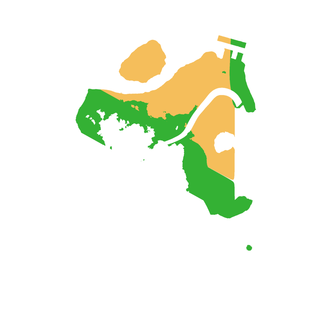 Biome Rust Map: Procedural Map, Size: 2200, Seed: 379776667