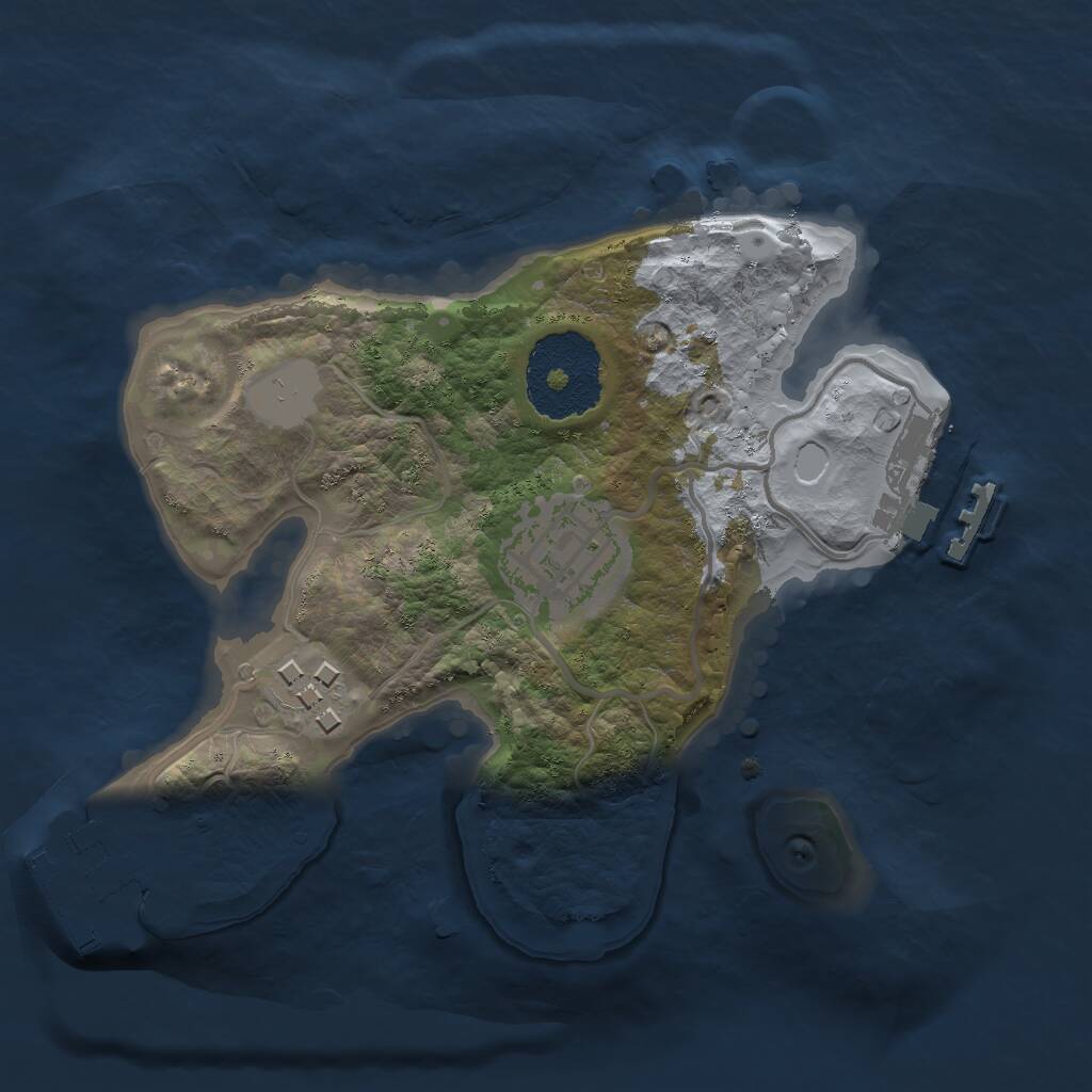 Rust Map: Procedural Map, Size: 2000, Seed: 1504075862, 5 Monuments