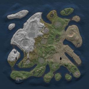 Thumbnail Rust Map: Procedural Map, Size: 3500, Seed: 1340623543, 18 Monuments