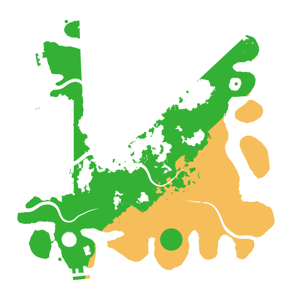 Biome Rust Map: Procedural Map, Size: 3500, Seed: 40797617