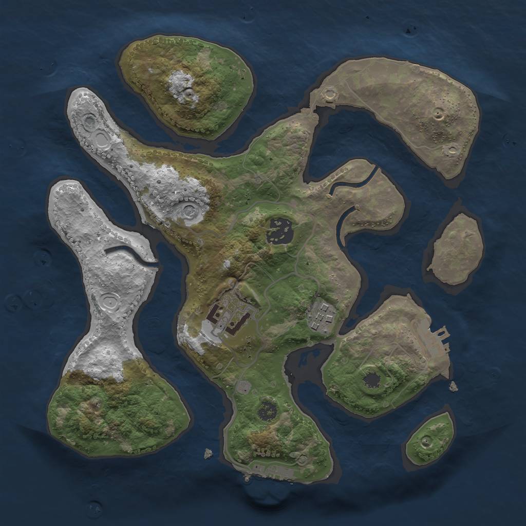 Rust Map: Procedural Map, Size: 2800, Seed: 1556026006, 11 Monuments