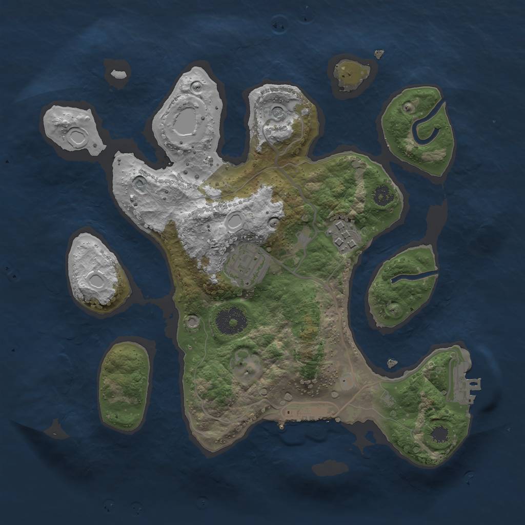 Rust Map: Procedural Map, Size: 2700, Seed: 111842749, 10 Monuments