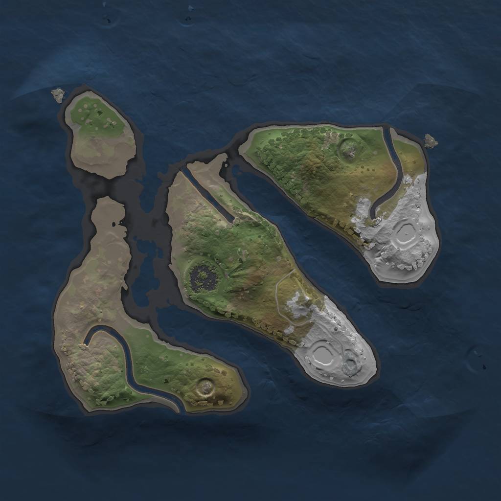 Rust Map: Procedural Map, Size: 1800, Seed: 328341, 5 Monuments