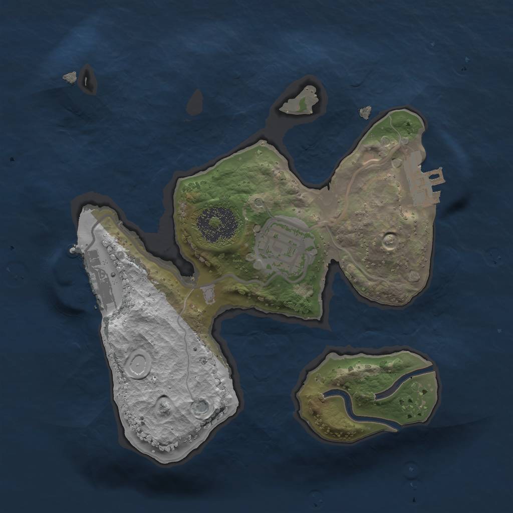 Rust Map: Procedural Map, Size: 2000, Seed: 865309, 8 Monuments