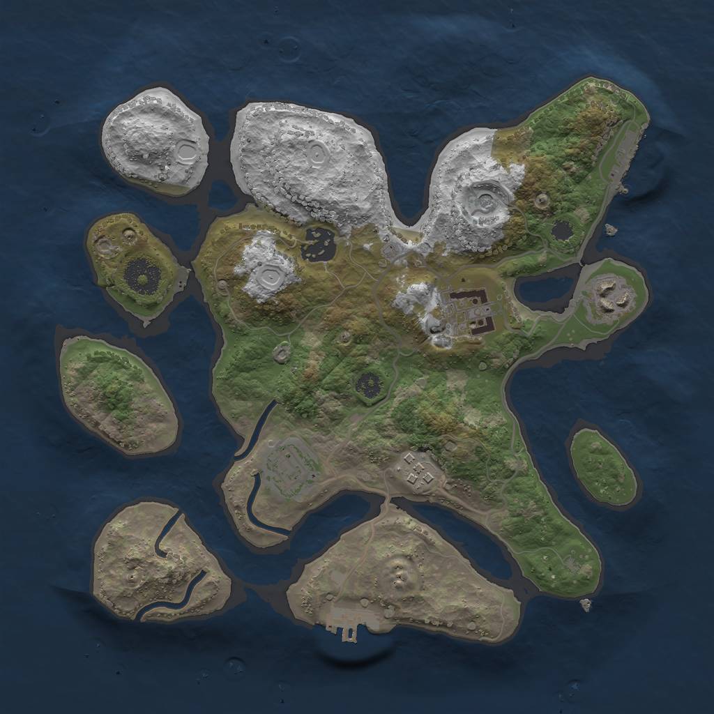 Rust Map: Procedural Map, Size: 2950, Seed: 897297759, 13 Monuments