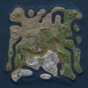 Thumbnail Rust Map: Procedural Map, Size: 4000, Seed: 87685598, 18 Monuments