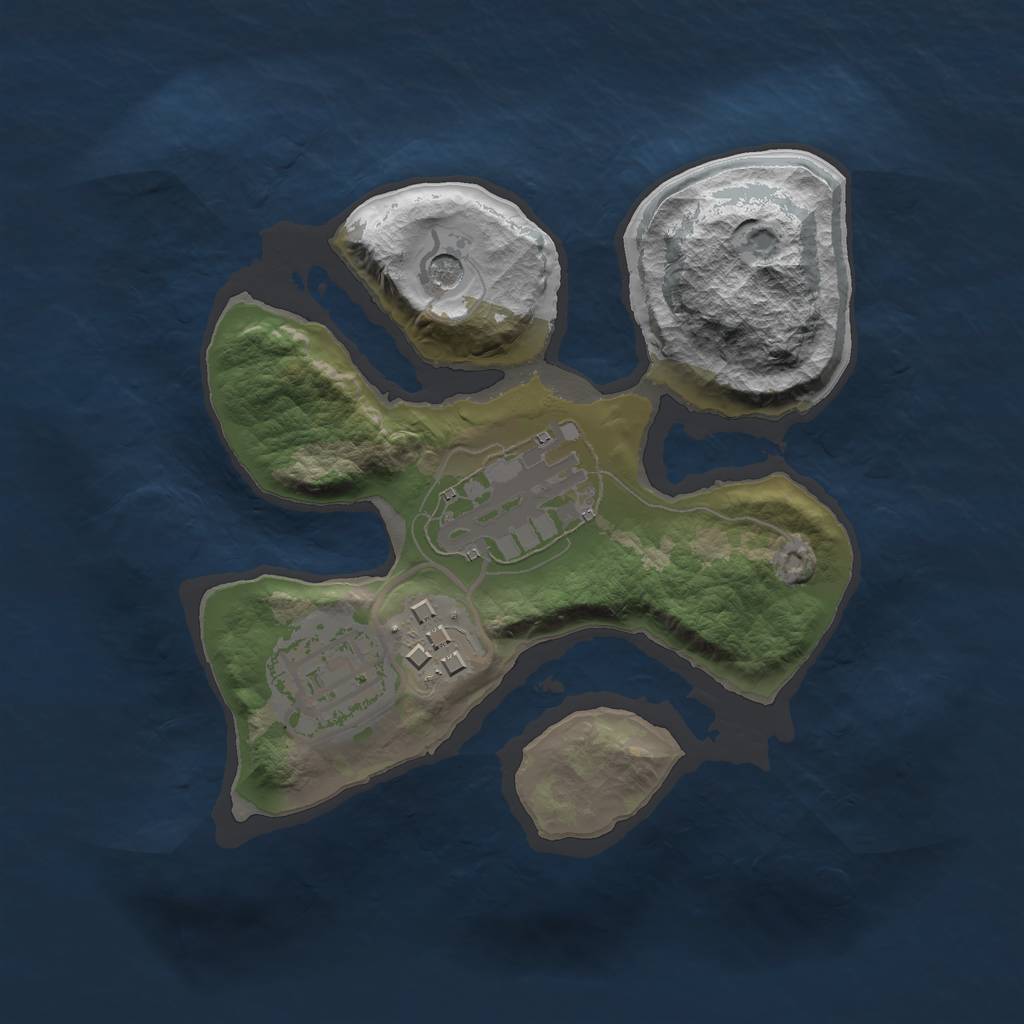 Rust Map: Barren, Size: 1900, Seed: 13825, 6 Monuments