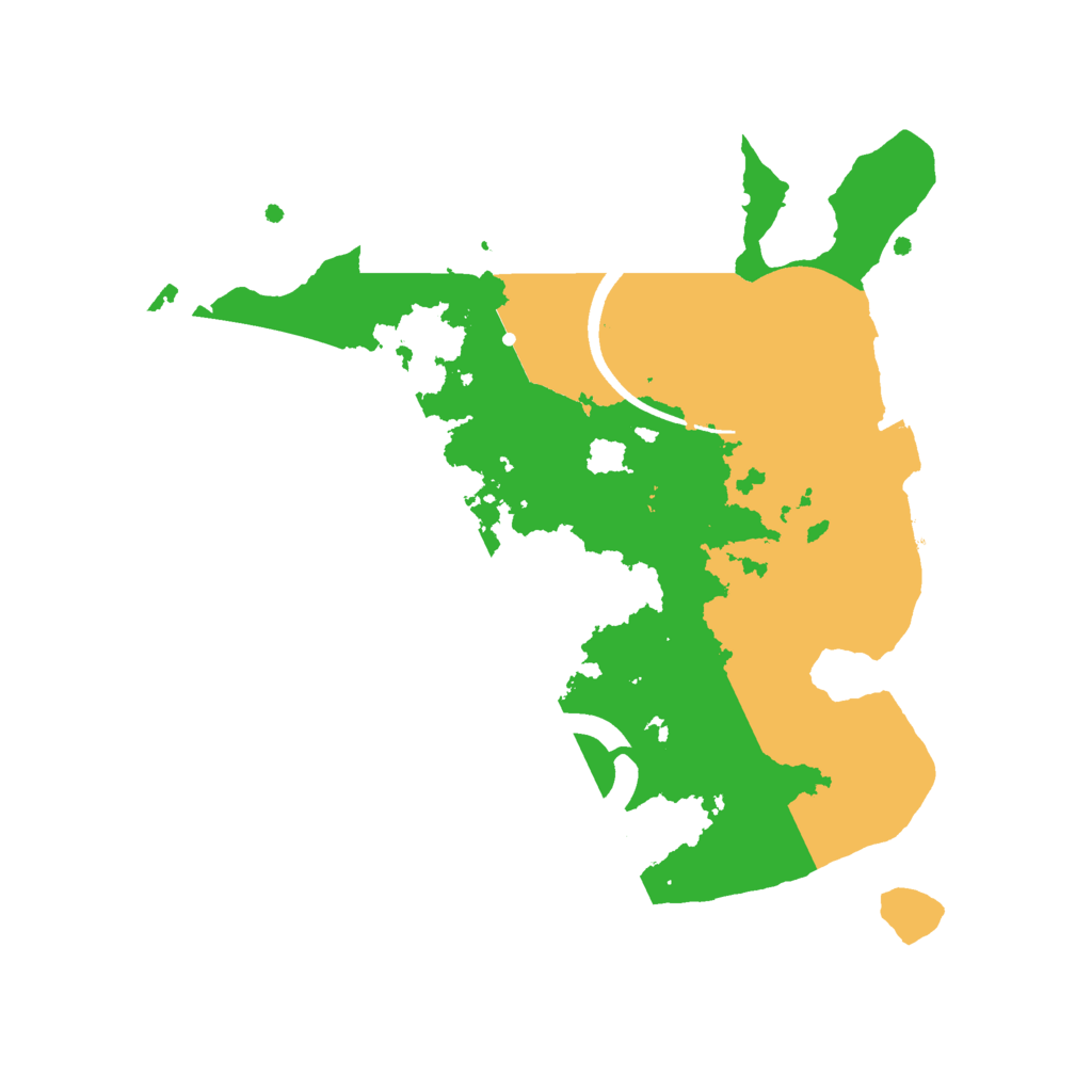 Biome Rust Map: Procedural Map, Size: 2400, Seed: 121
