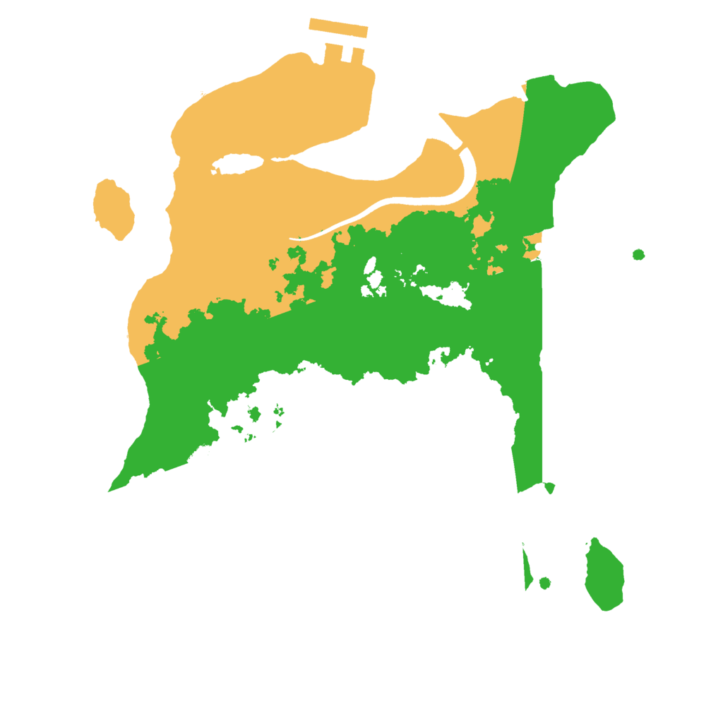 Biome Rust Map: Procedural Map, Size: 2500, Seed: 24673