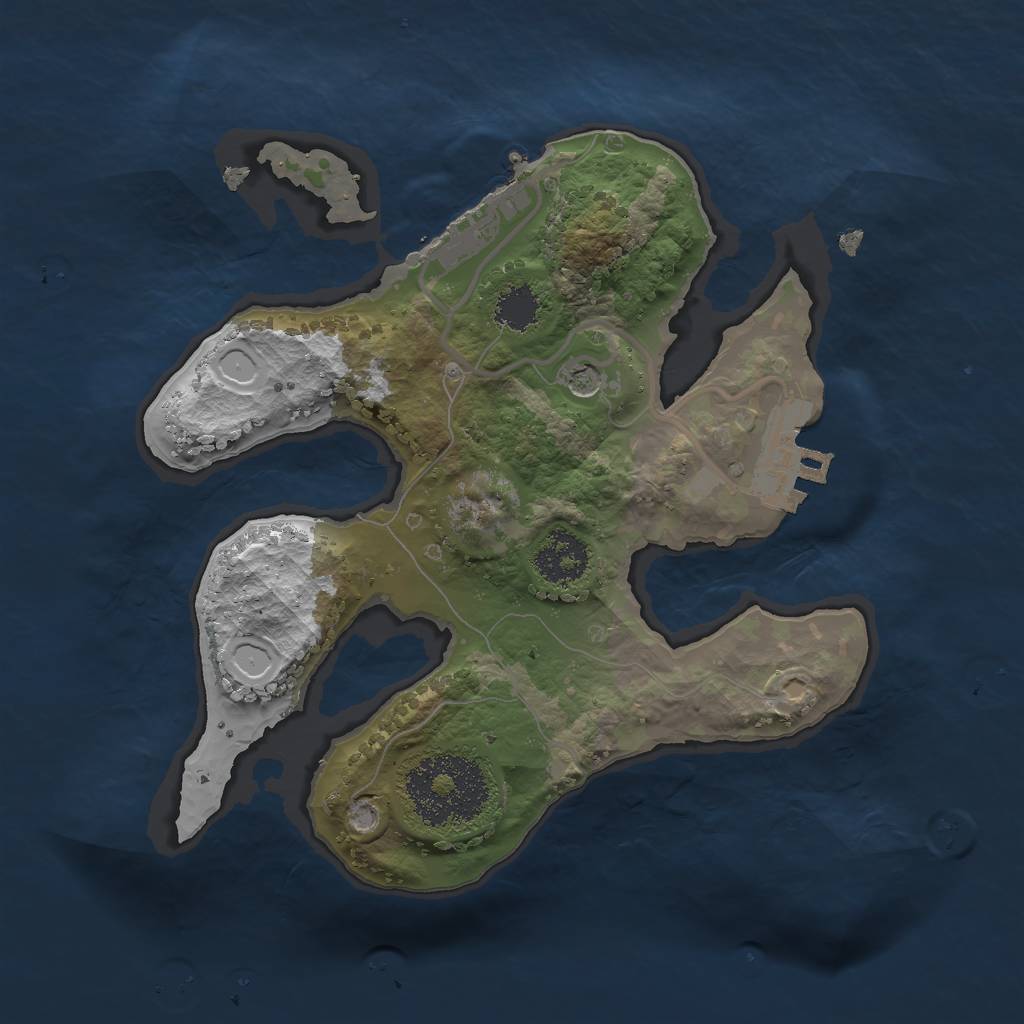 Rust Map: Procedural Map, Size: 2000, Seed: 3424, 8 Monuments