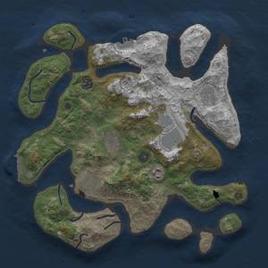 Thumbnail Rust Map: Procedural Map, Size: 3500, Seed: 2843025, 14 Monuments