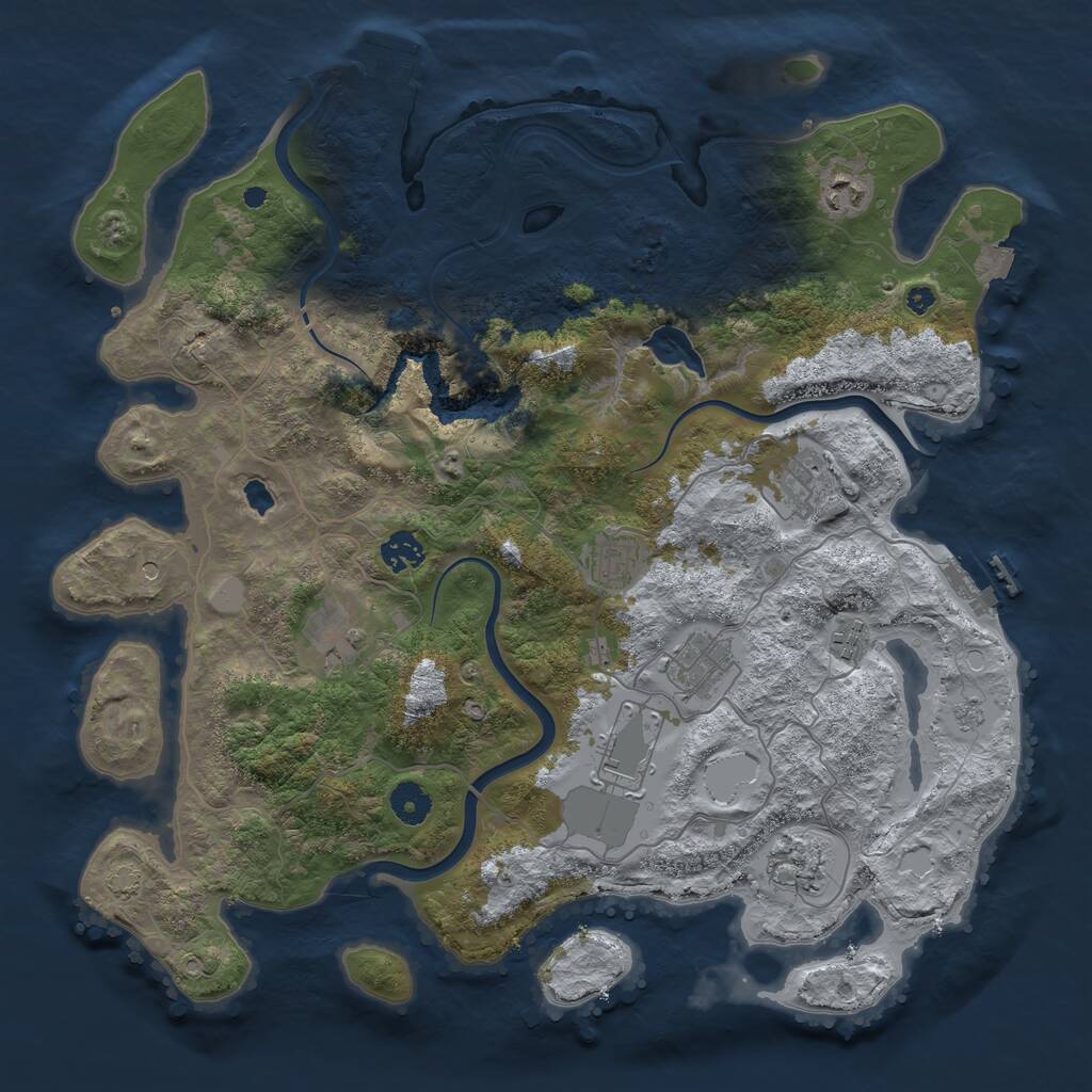 Rust Map: Procedural Map, Size: 4000, Seed: 5759418, 15 Monuments