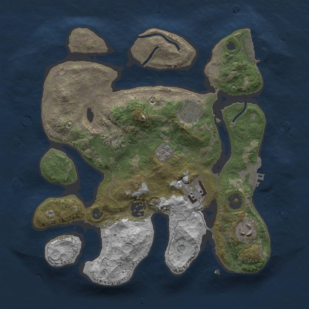Rust Map: Procedural Map, Size: 3000, Seed: 187907722, 14 Monuments