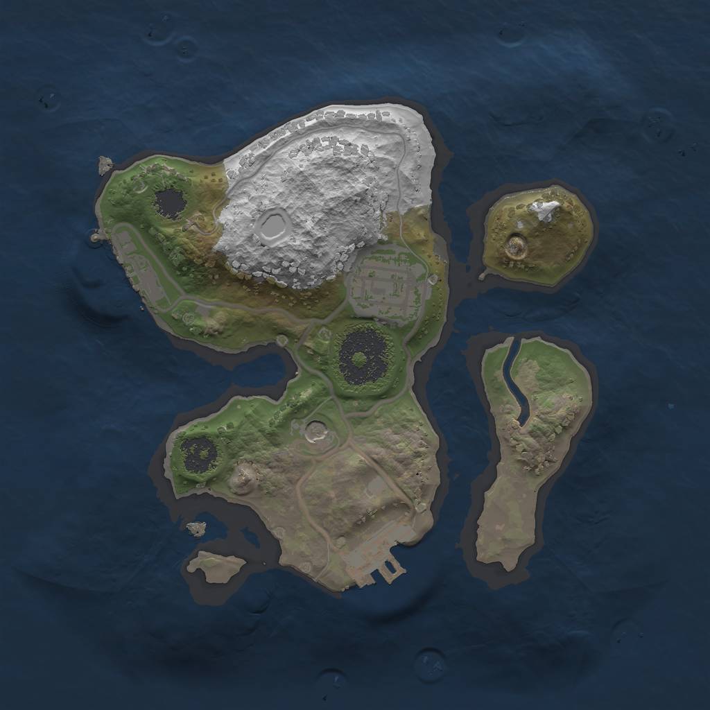 Rust Map: Procedural Map, Size: 2000, Seed: 447268, 9 Monuments