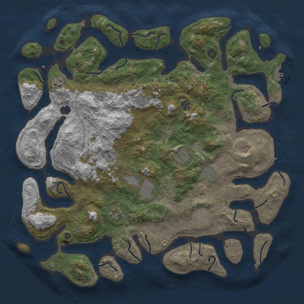 Rust Map: Procedural Map, Size: 4776, Seed: 19771985, 19 Monuments