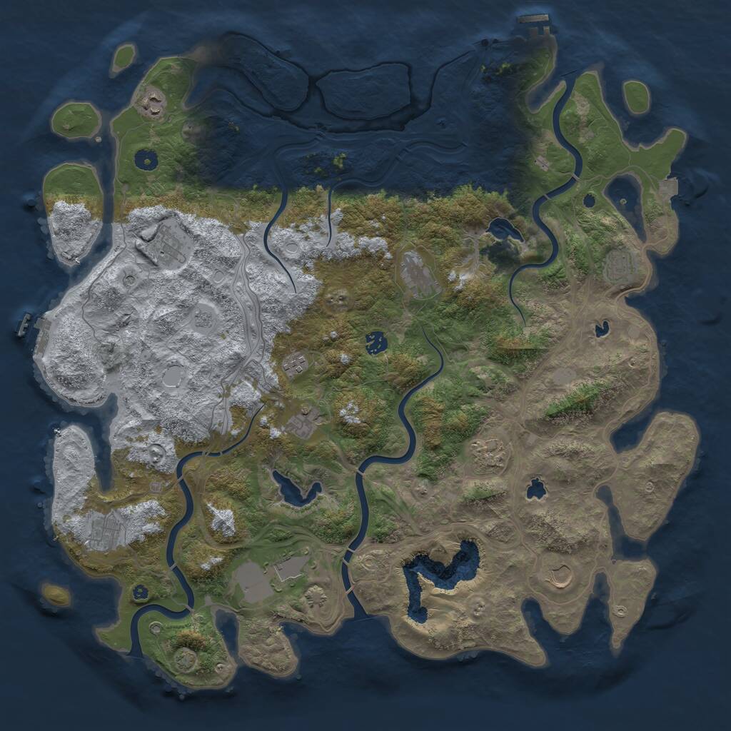 Rust Map: Procedural Map, Size: 4776, Seed: 19771985, 17 Monuments