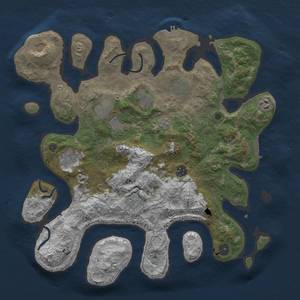 Thumbnail Rust Map: Procedural Map, Size: 4000, Seed: 2304450, 17 Monuments