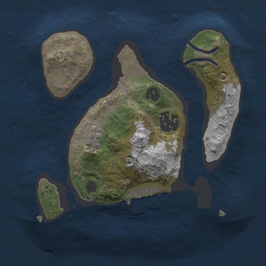 Rust Map: Procedural Map, Size: 2000, Seed: 6737, 8 Monuments