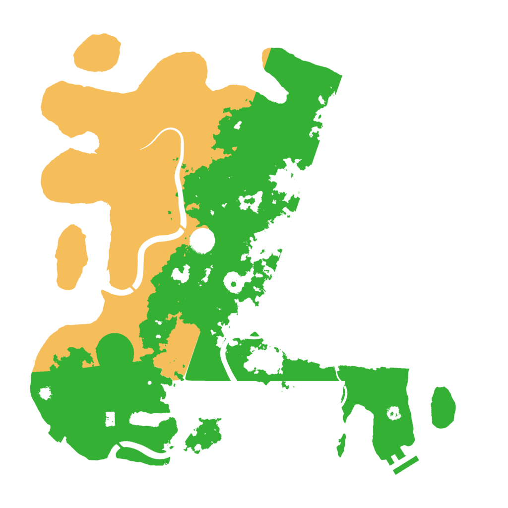 Biome Rust Map: Procedural Map, Size: 3700, Seed: 1460502