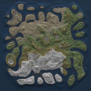 Thumbnail Rust Map: Procedural Map, Size: 4600, Seed: 22708, 18 Monuments