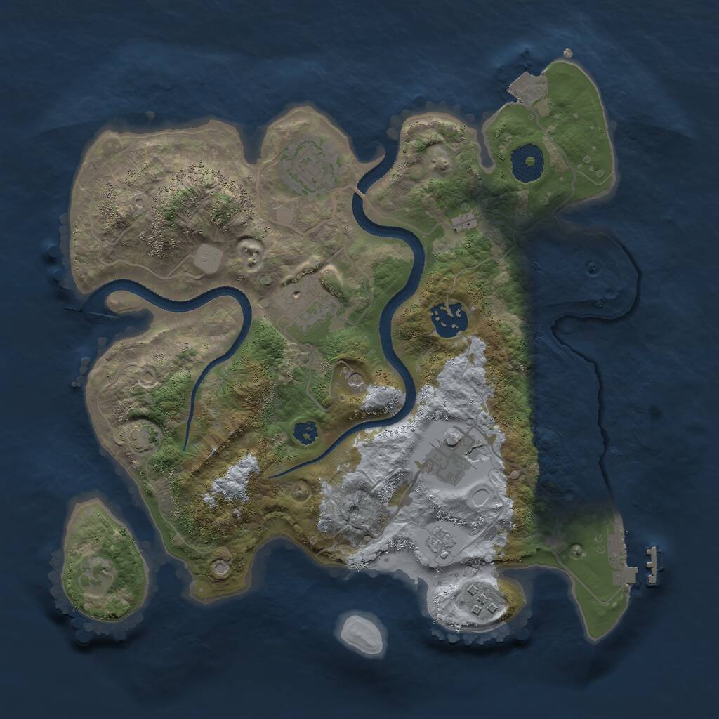 Rust Map: Procedural Map, Size: 3000, Seed: 131231, 10 Monuments