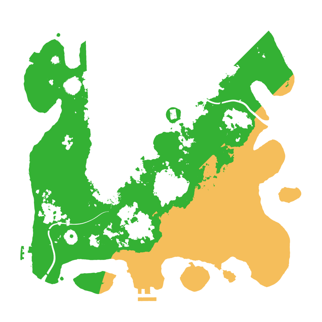 Biome Rust Map: Procedural Map, Size: 3500, Seed: 105645477