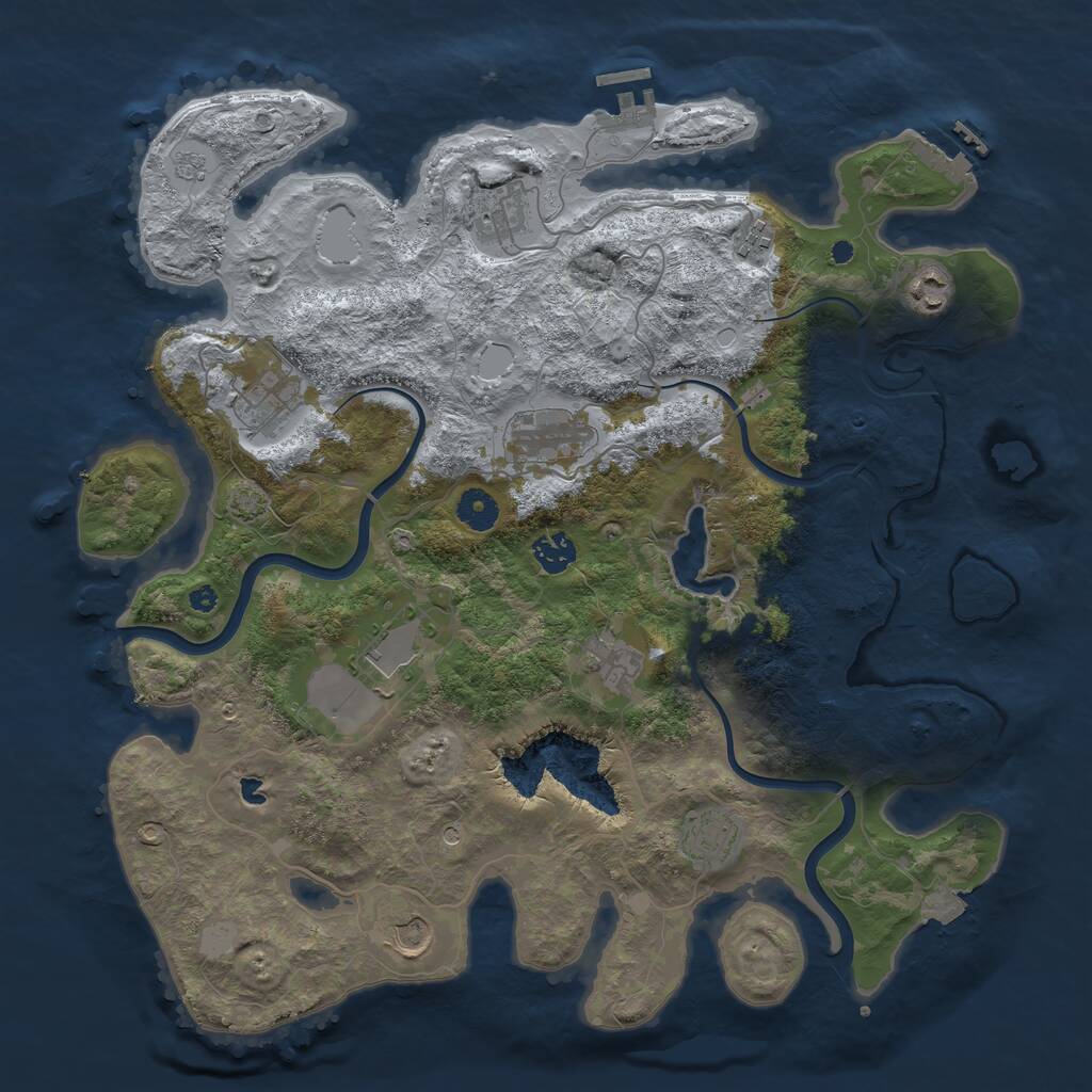 Rust Map: Procedural Map, Size: 4000, Seed: 1815630226, 16 Monuments