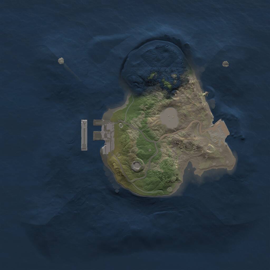 Rust Map: Procedural Map, Size: 1750, Seed: 910, 2 Monuments