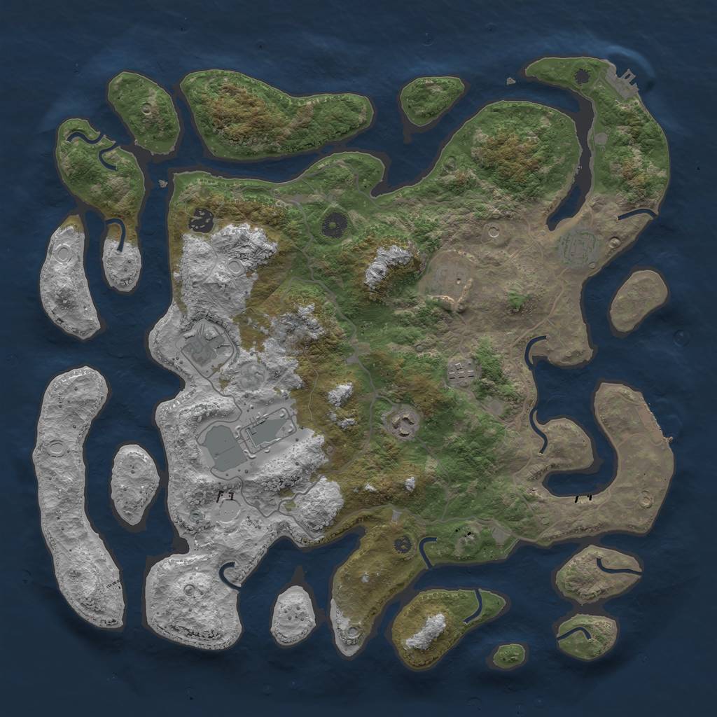 Rust Map: Procedural Map, Size: 4250, Seed: 18186, 15 Monuments