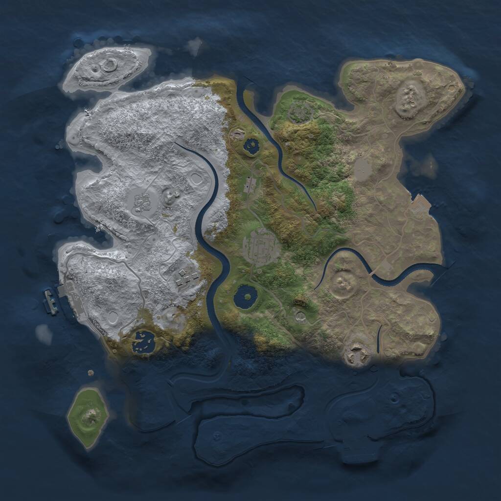 Rust Map: Procedural Map, Size: 3200, Seed: 895, 10 Monuments