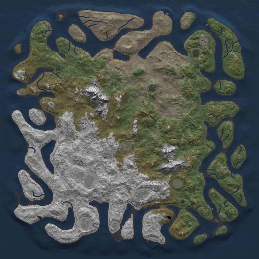 Rust Map: Procedural Map, Size: 6000, Seed: 19931026, 19 Monuments