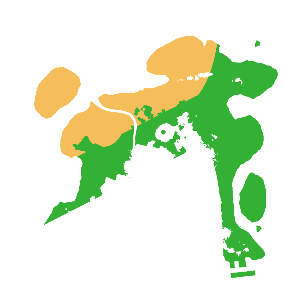 Biome Rust Map: Procedural Map, Size: 2500, Seed: 661676