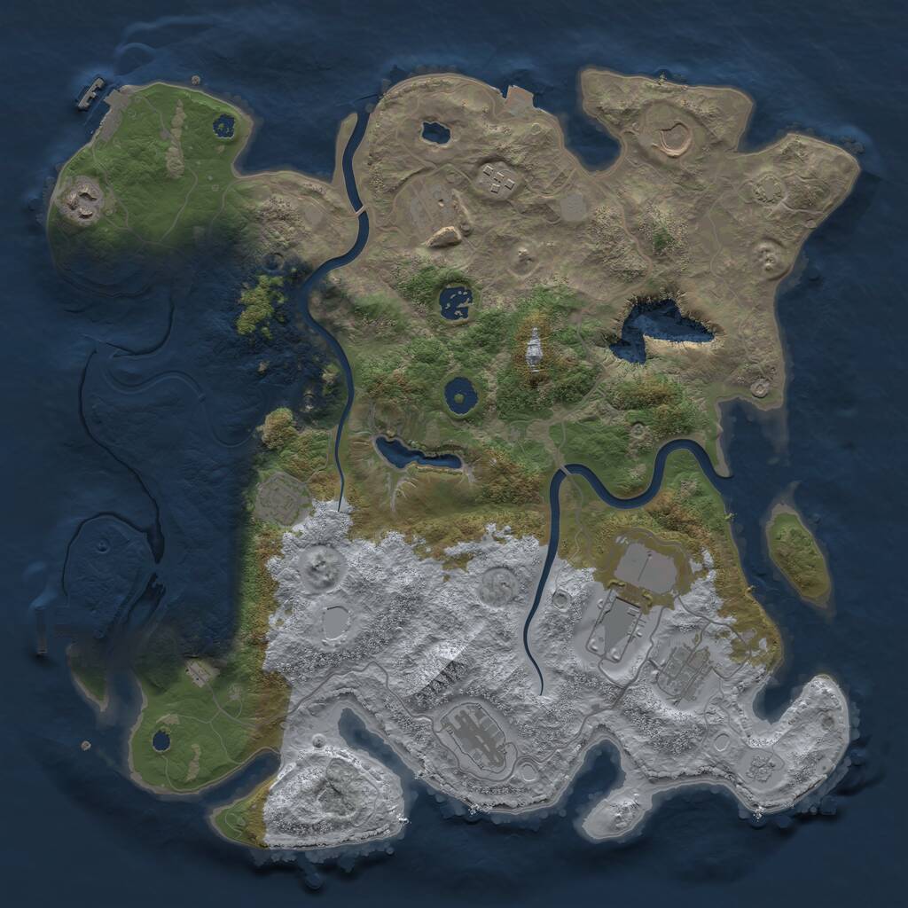 Rust Map: Procedural Map, Size: 4000, Seed: 1668006301, 15 Monuments