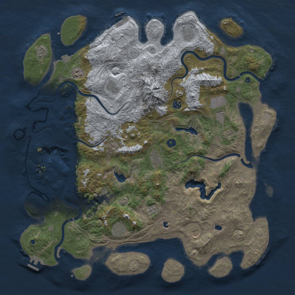 Rust Map: Procedural Map, Size: 5000, Seed: 15267, 17 Monuments
