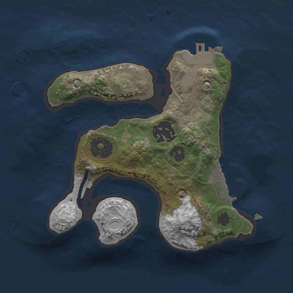 Rust Map: Procedural Map, Size: 2000, Seed: 389384118, 8 Monuments