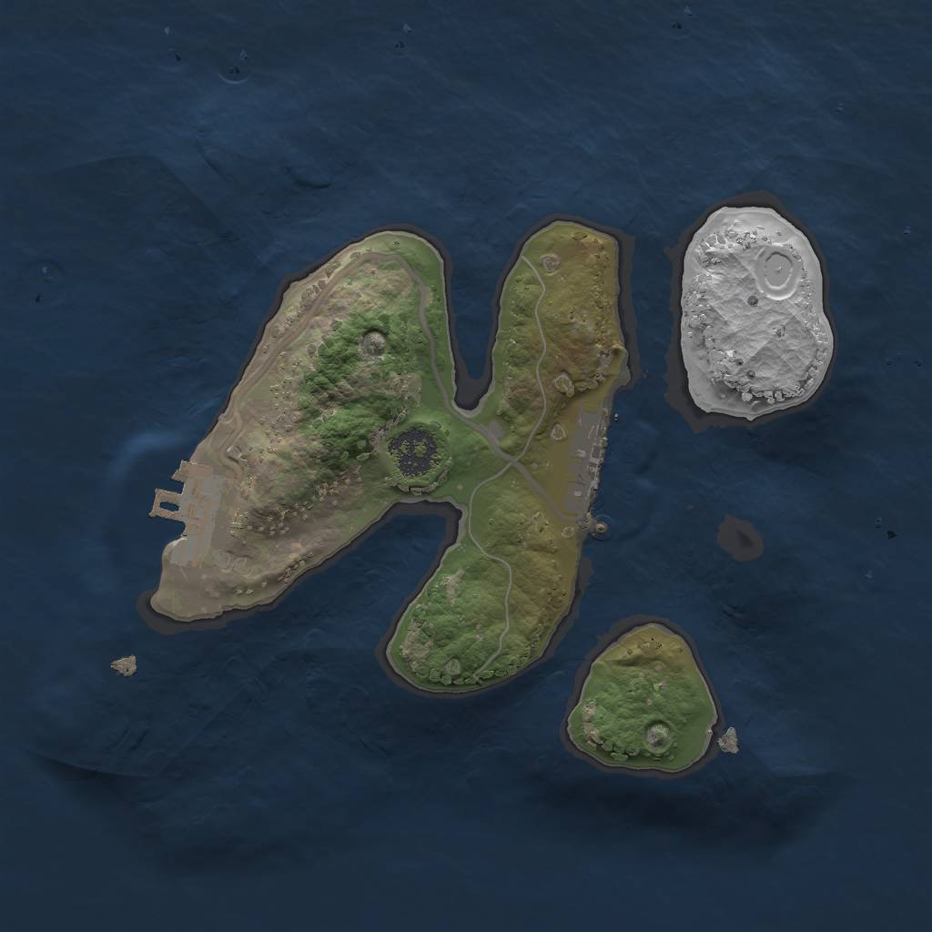 Rust Map: Procedural Map, Size: 2000, Seed: 54543534, 7 Monuments