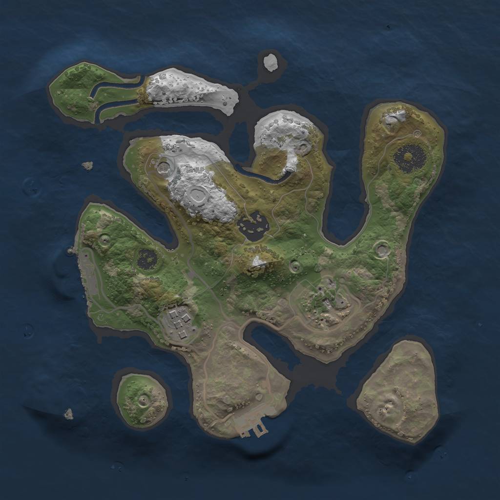 Rust Map: Procedural Map, Size: 2500, Seed: 6546453, 11 Monuments