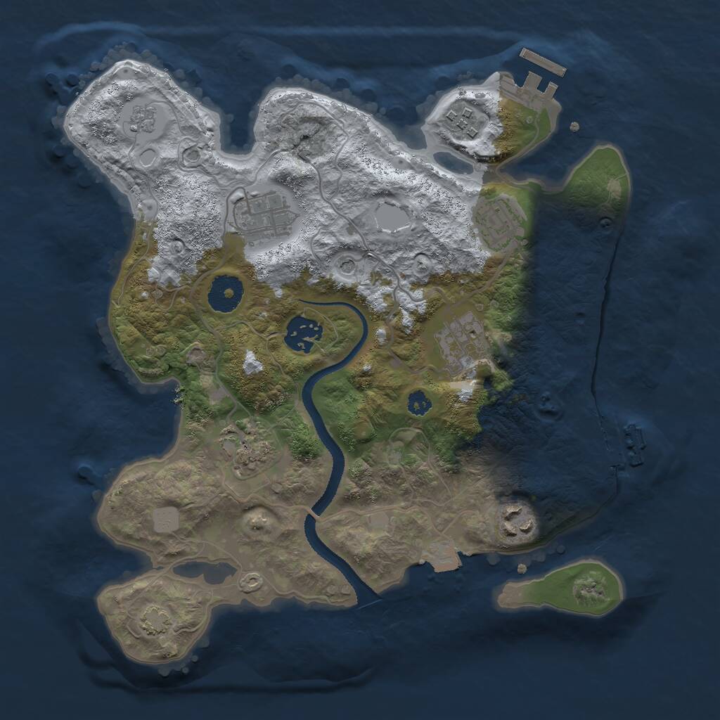 Rust Map: Procedural Map, Size: 3000, Seed: 820233145, 13 Monuments
