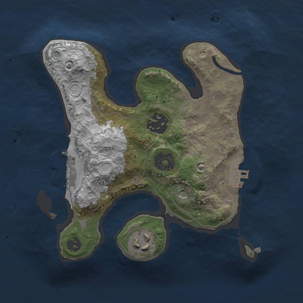 Rust Map: Procedural Map, Size: 2200, Seed: 14766, 10 Monuments