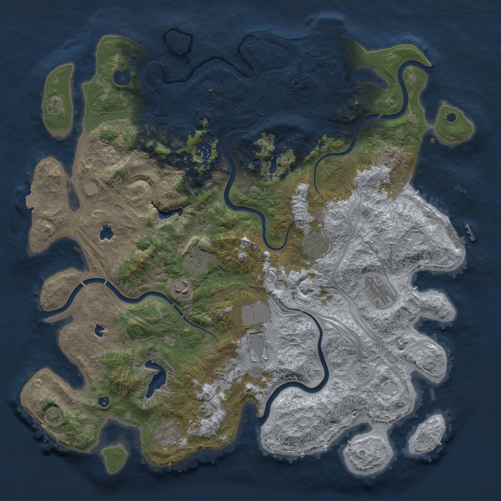 Rust Map: Procedural Map, Size: 4500, Seed: 62857259, 15 Monuments