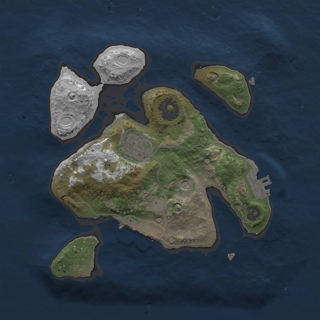 Rust Map: Procedural Map, Size: 2200, Seed: 2095102377, 9 Monuments