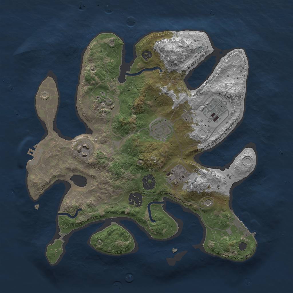 Rust Map: Procedural Map, Size: 3000, Seed: 567231, 14 Monuments