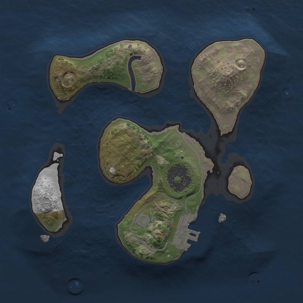 Rust Map: Procedural Map, Size: 1800, Seed: 145, 6 Monuments