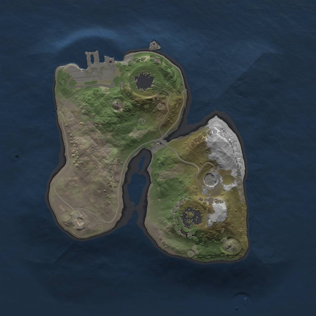 Rust Map: Procedural Map, Size: 1500, Seed: 1656801559, 6 Monuments