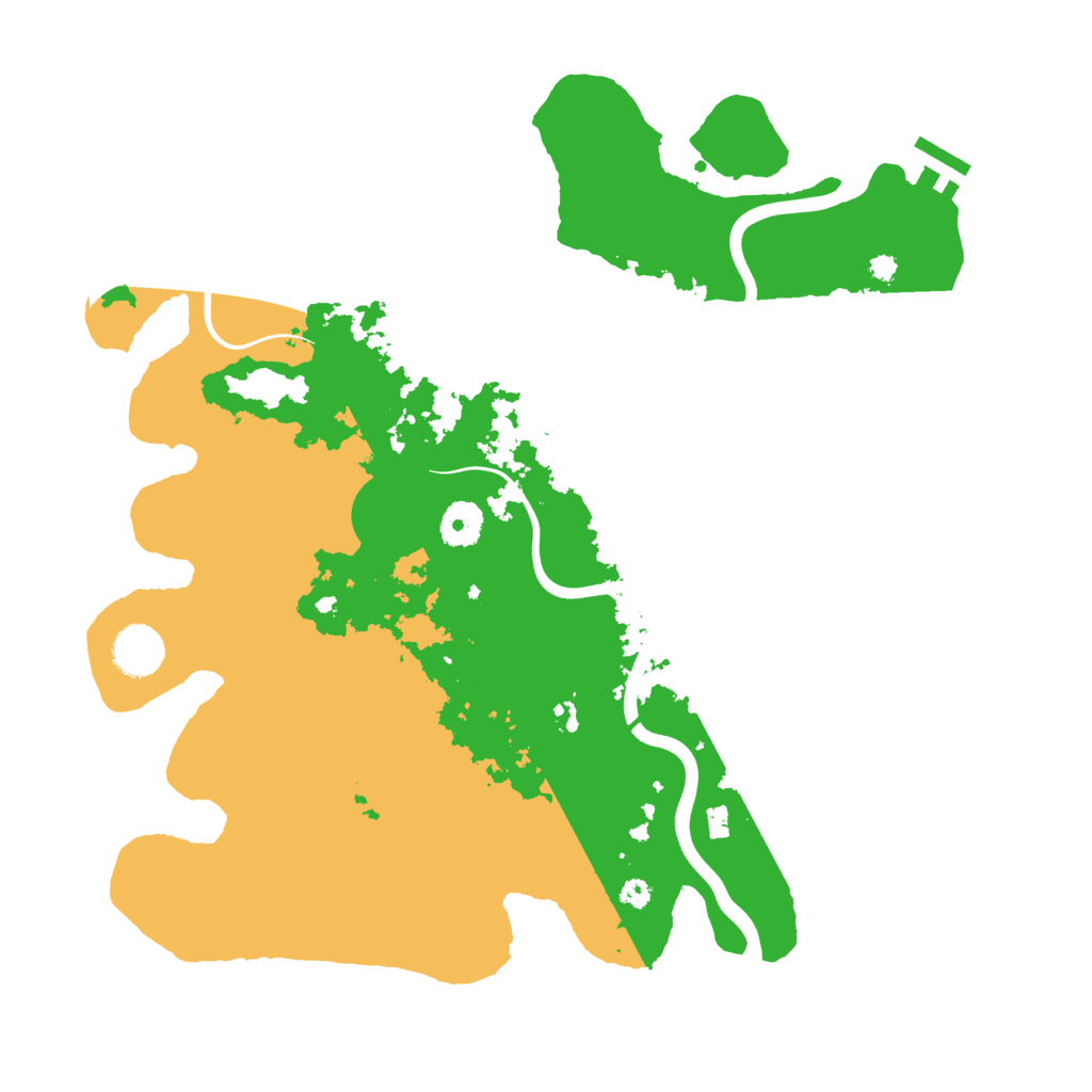 Biome Rust Map: Procedural Map, Size: 3700, Seed: 500052