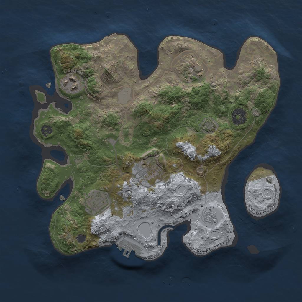 Rust Map: Procedural Map, Size: 2750, Seed: 1338, 10 Monuments