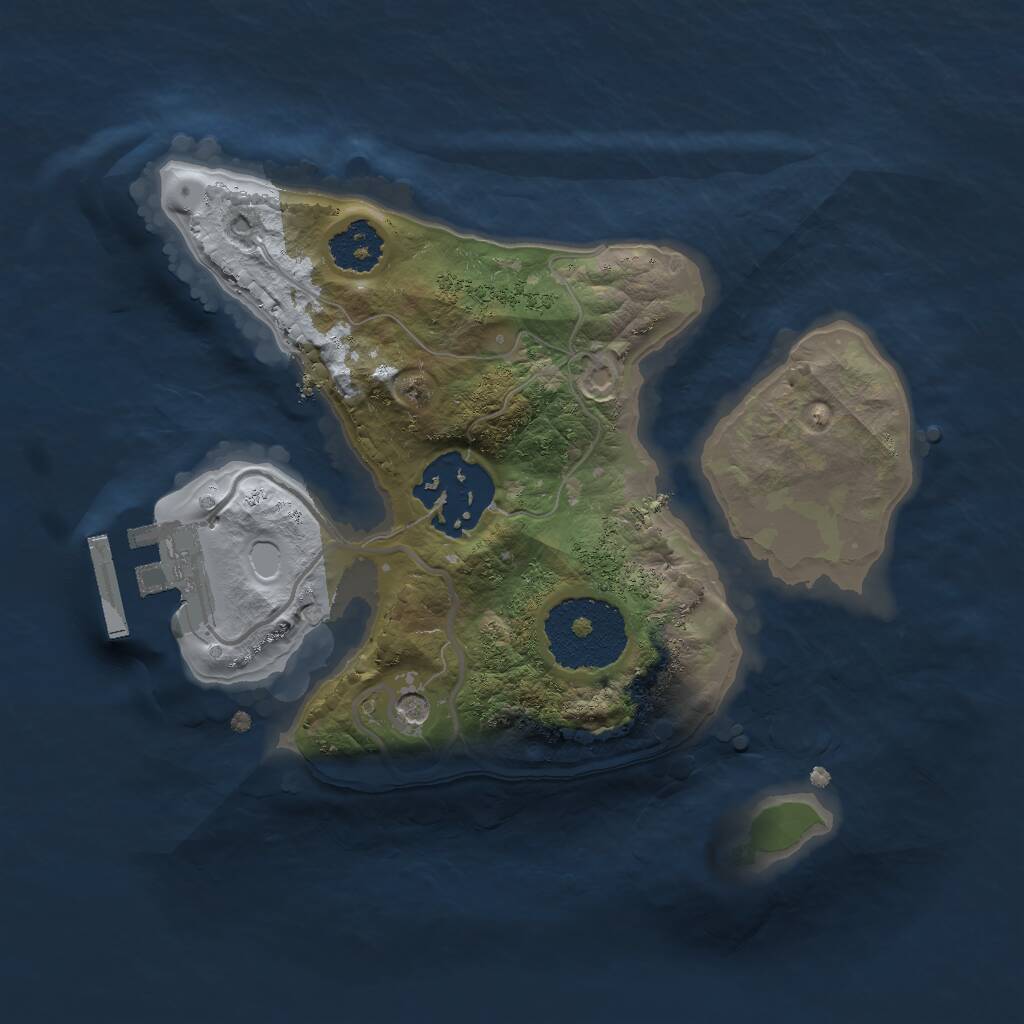 Rust Map: Procedural Map, Size: 2000, Seed: 353452, 4 Monuments