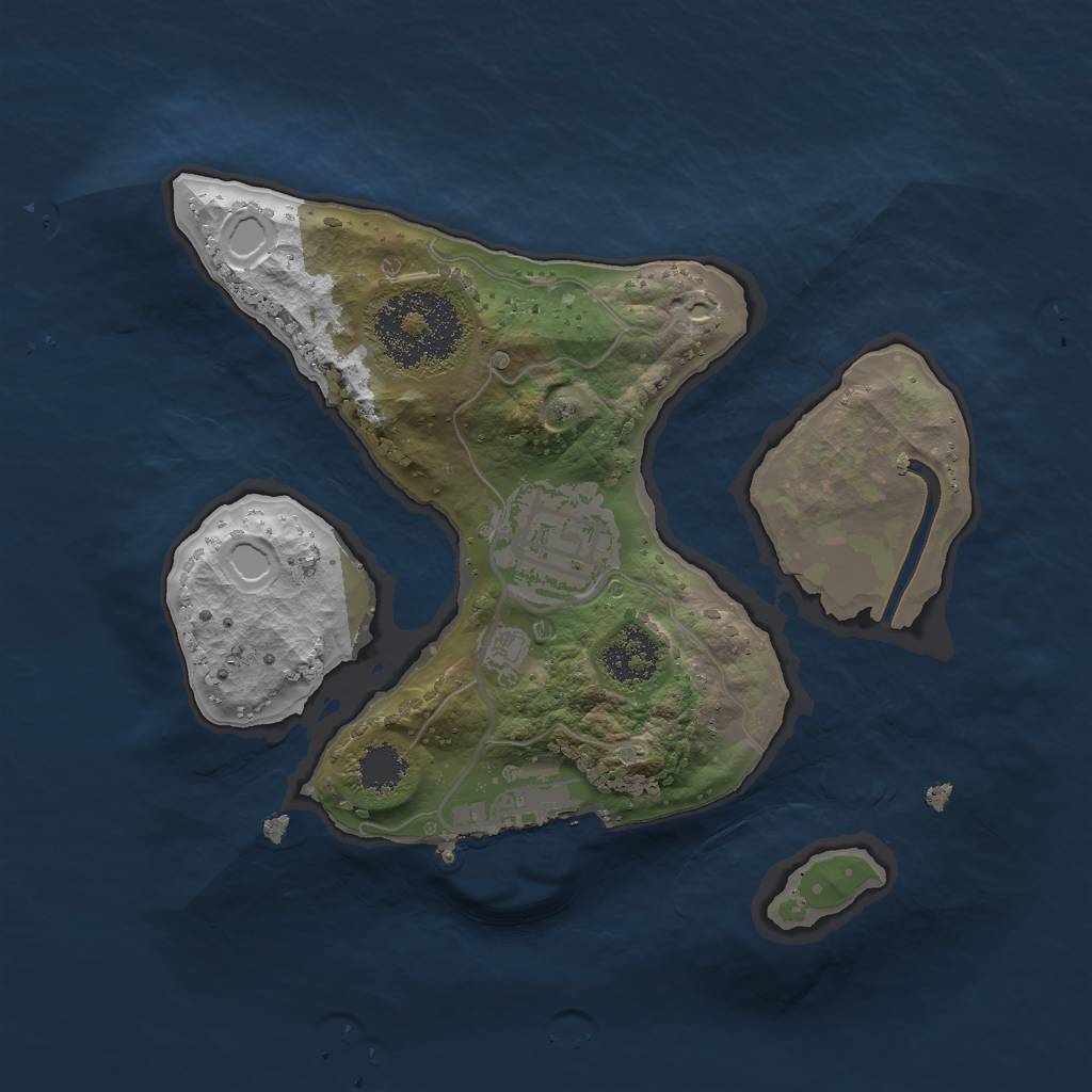 Rust Map: Procedural Map, Size: 2000, Seed: 353452, 7 Monuments